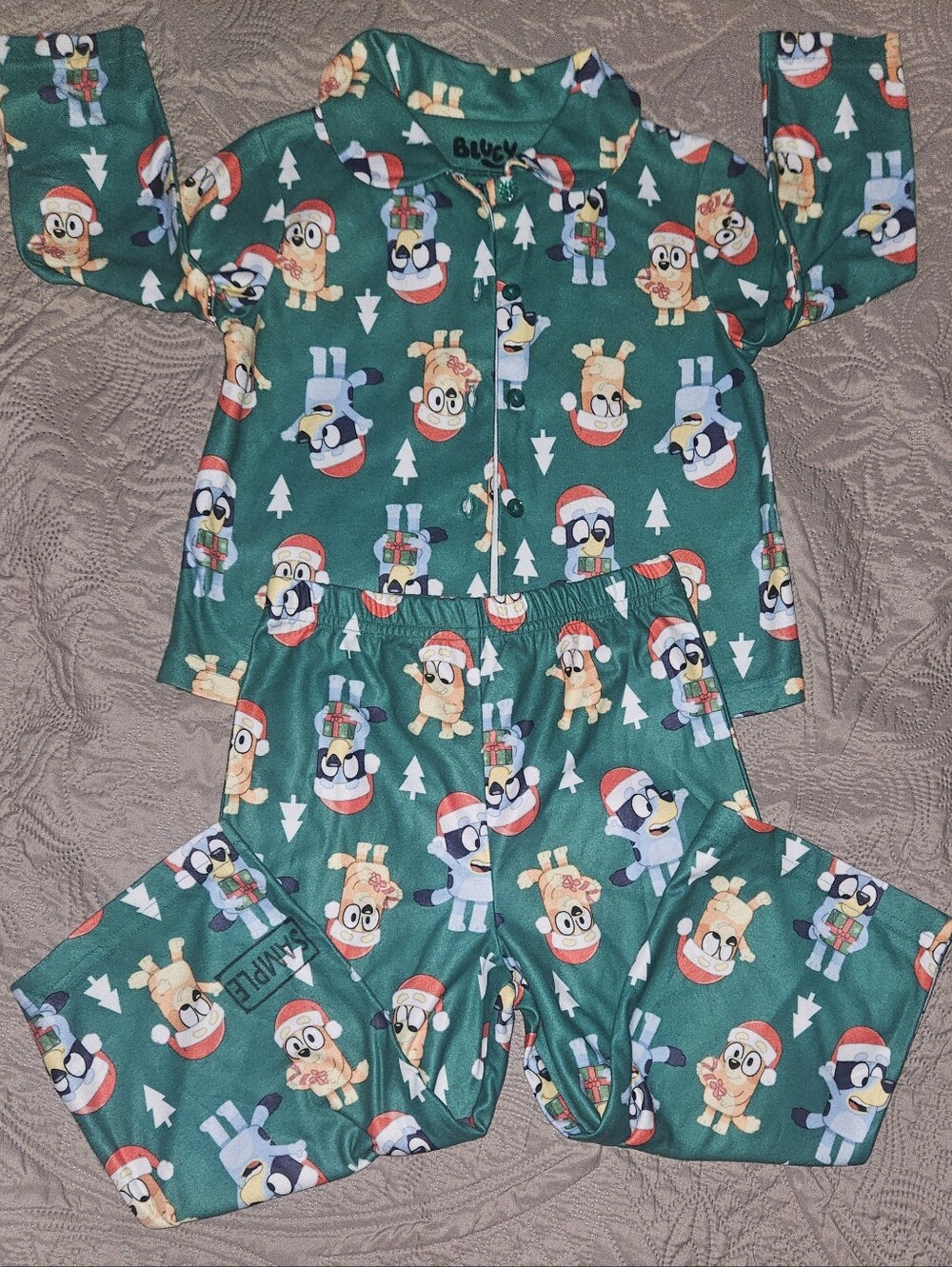 Lucy Green Holiday Character Pajama Set